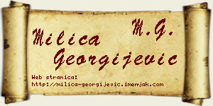 Milica Georgijević vizit kartica